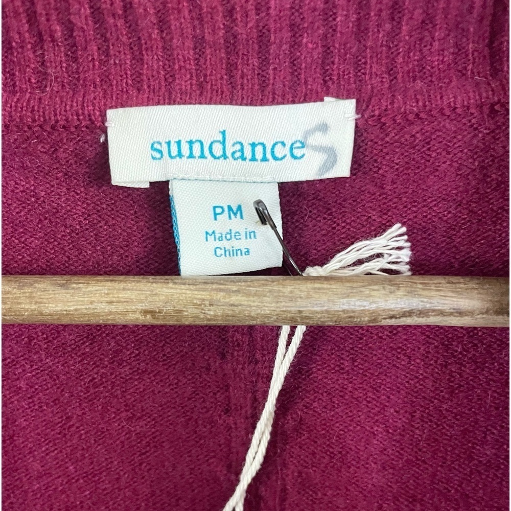 Sundance Giovanna Cashmere Cowlneck Sweater Petite Bordeaux NWT - Picture 9 of 10
